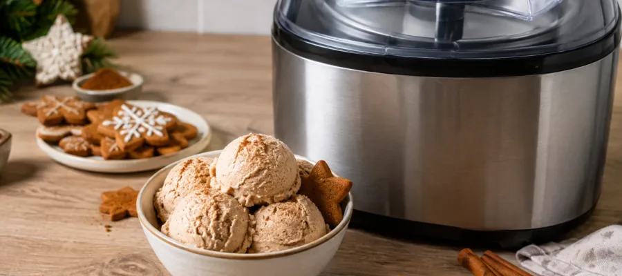 Lebkucheneis mit Eismaschine selber machen